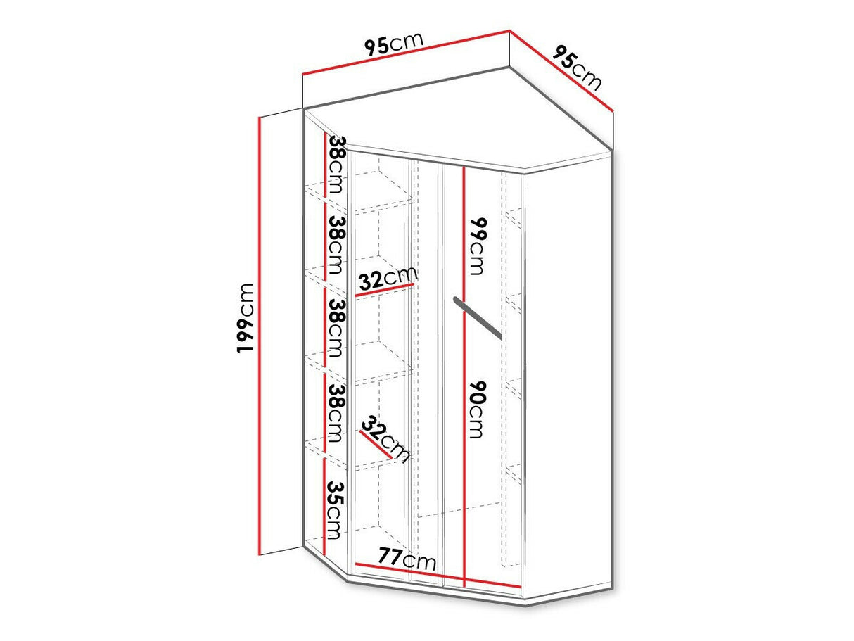 Sarokszekrény 2D Imola IM-01 IM1BG