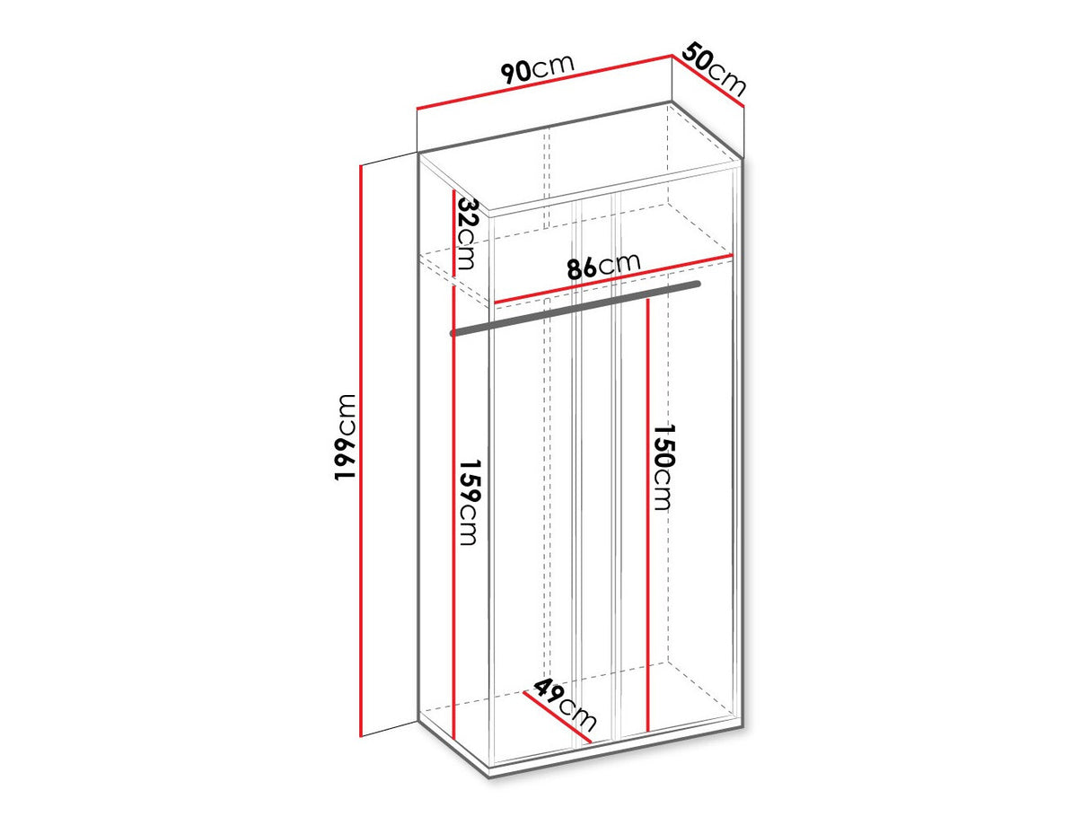 Gardróbszekrény 2D Imola IM-02 IM2BG