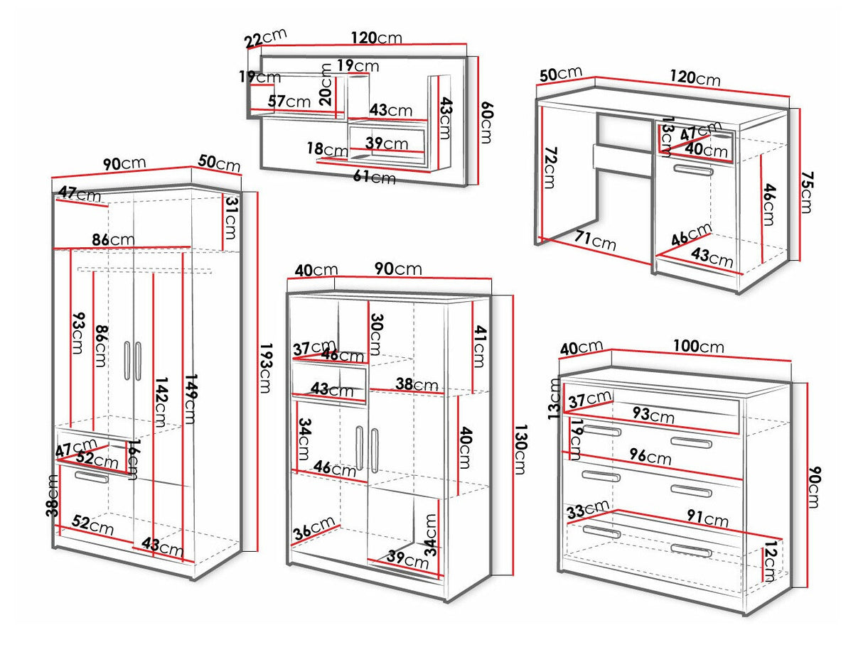 Gyerekszoba garnitúra Pok I