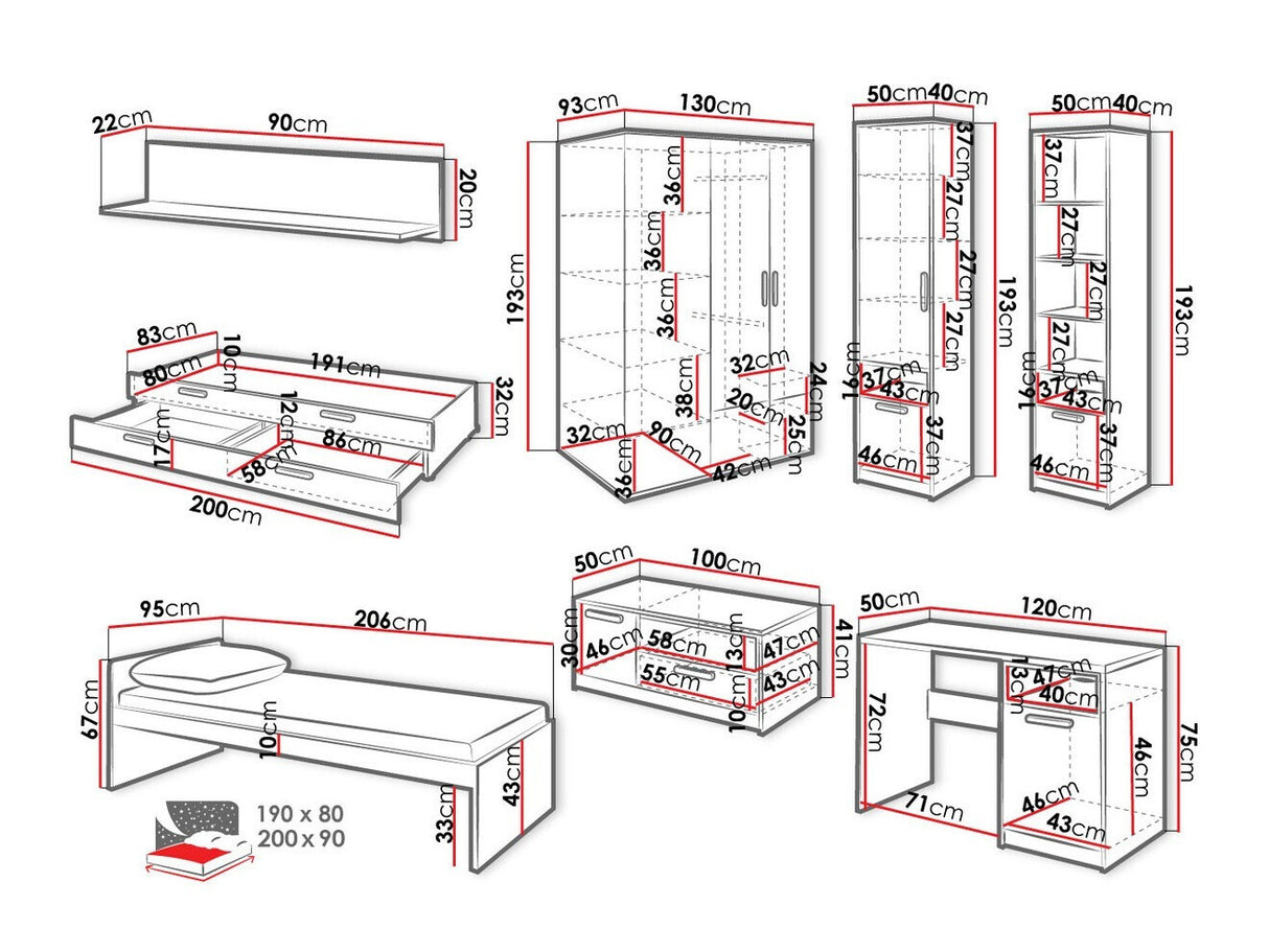 Gyerekszoba garnitúra Pok II