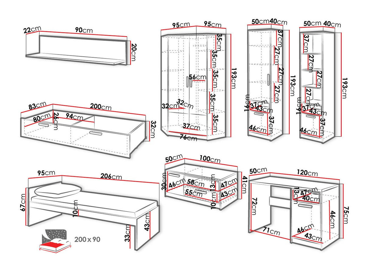 Gyerekszoba garnitúra Pok III