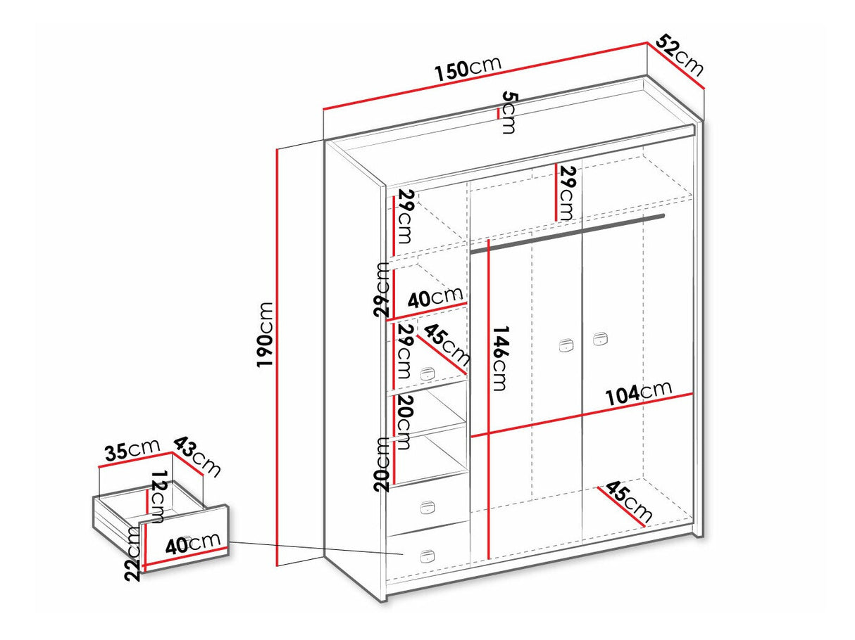 Gardróbszekrény Fargo FG1CR FARGO FG-01