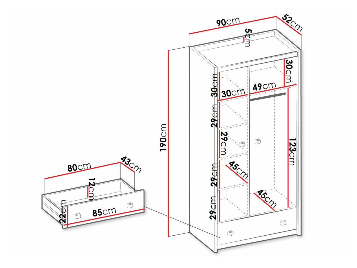 Gardróbszekrény Fargo FG2CR FARGO FG-02