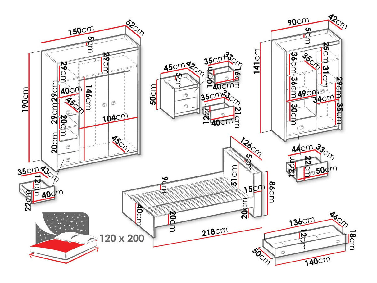 Hálószoba garnitúra Fargo VI