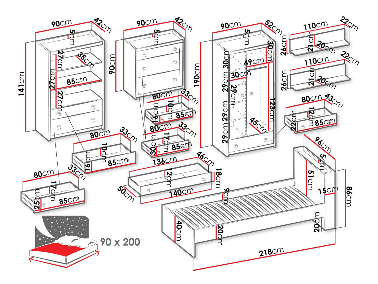 Hálószoba garnitúra Fargo VIII