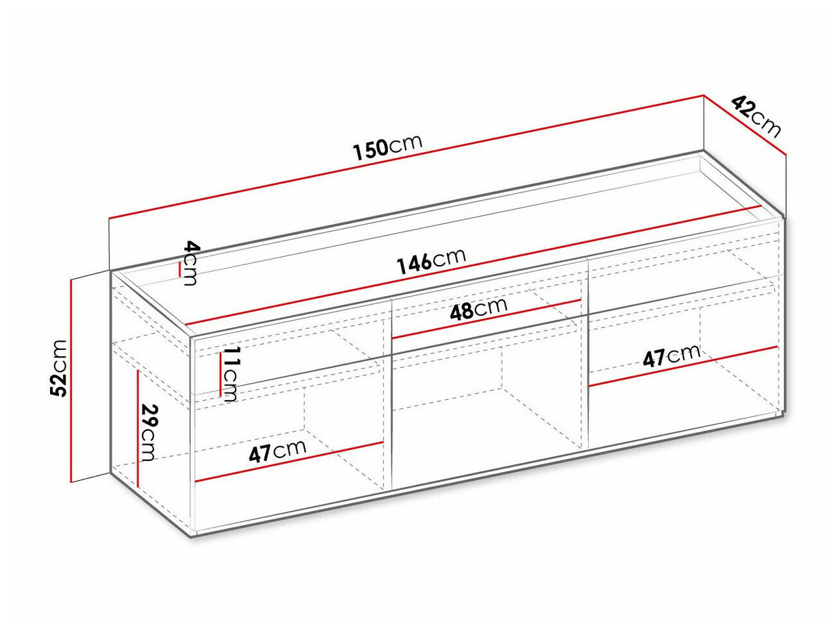 Szekrény TEEN FLEX TF-08 TF8SF - szafka 3d - silk flou