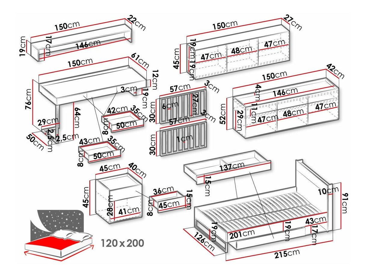 Bútorkészlet TEEN FLEX V
