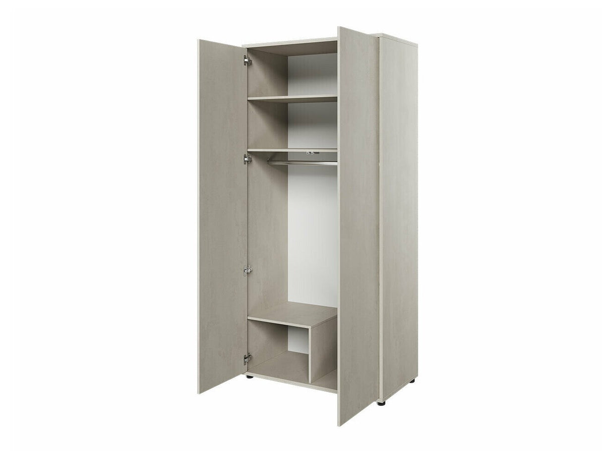 Bútorkészlet Meble młodzieżowe TEEN FLEX III Hikora Naturalna/Raw Acél/Silk Flou/Czarny 5903211244957