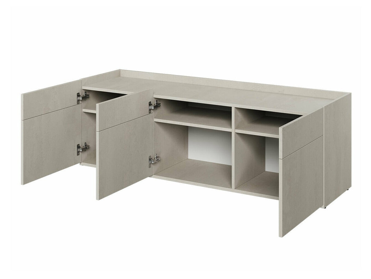 Bútorkészlet Meble młodzieżowe TEEN FLEX III Hikora Naturalna/Raw Acél/Silk Flou/Czarny 5903211244957