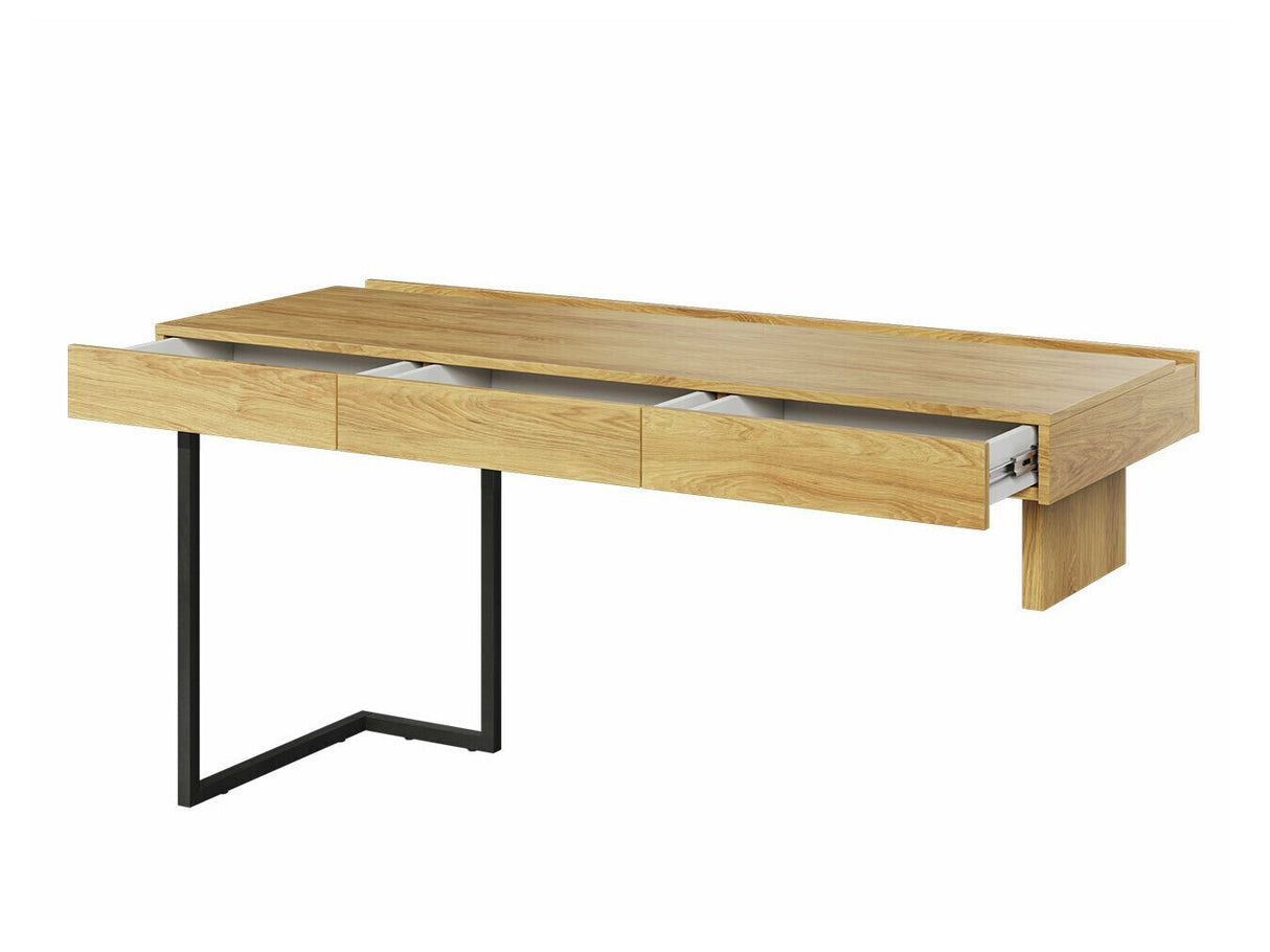 Bútorkészlet Meble młodzieżowe TEEN FLEX III Hikora Naturalna/Raw Acél/Silk Flou/Czarny 5903211244957