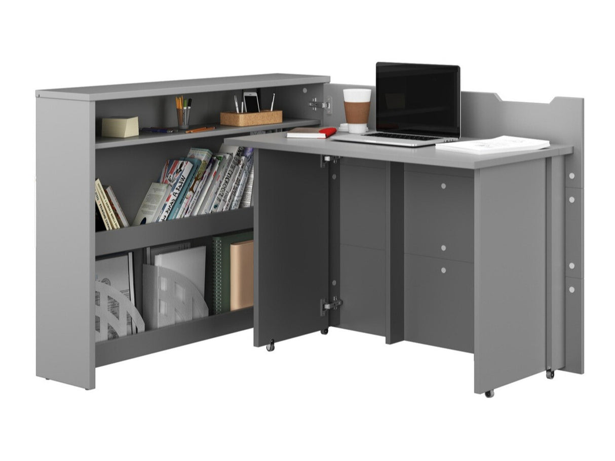 Sarok íróasztal WORK CONCEPT CW-01, Szín: Szürke, Változatok: Jobbos