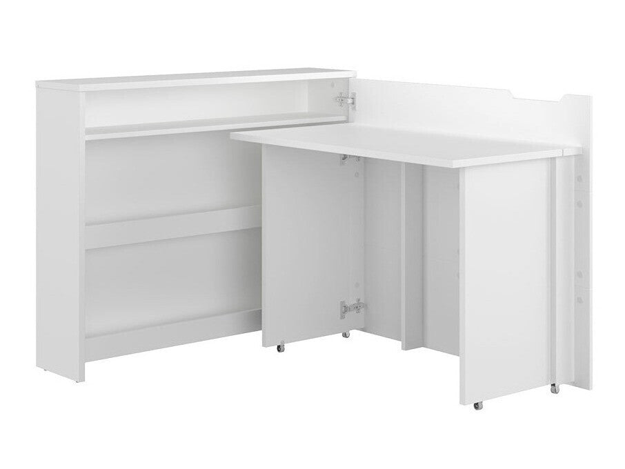 Sarok íróasztal WORK CONCEPT CW-01, Szín: Fehér + Fényes fehér, Változatok: Jobbos
