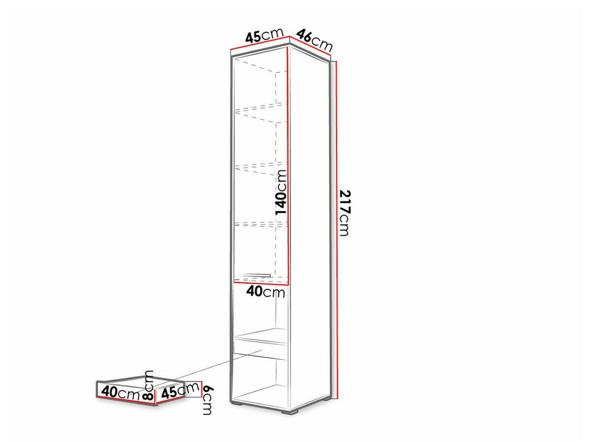 Könyvespolc CONCEPT PRO CP-07, Szín: Szürke