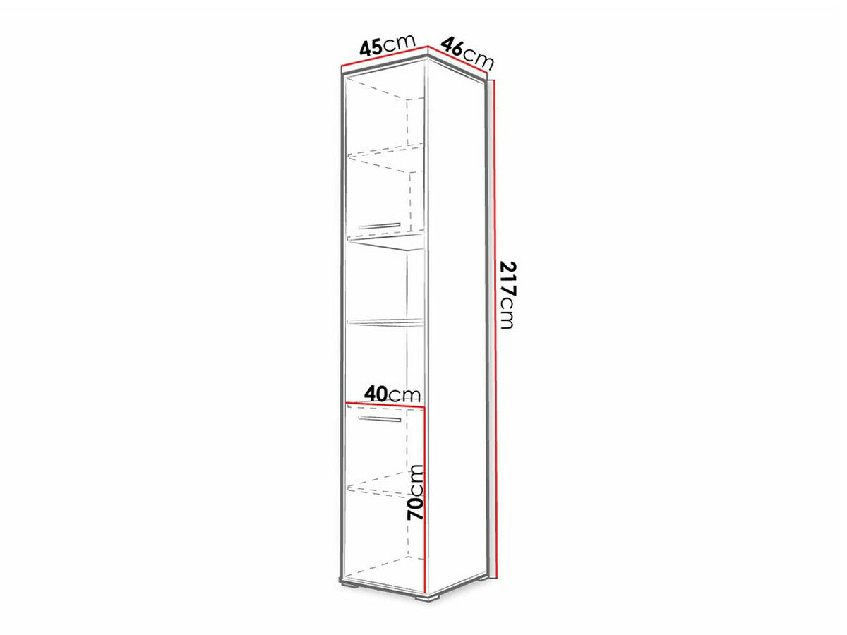 Könyvespolc CONCEPT PRO CP-08, Szín: Fehér + Fényes fehér