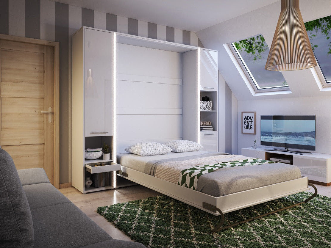 Könyvespolc CONCEPT PRO CP-08, Szín: Fehér + Fényes fehér