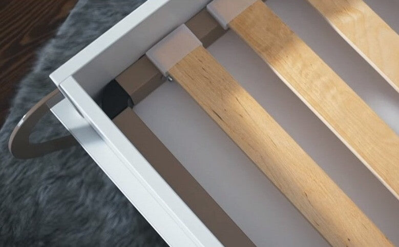 Szekrényágy CONCEPT PRO CP-03, Szín: Fehér + Fényes fehér, Alvó felület mérete: 90 x 200 cm