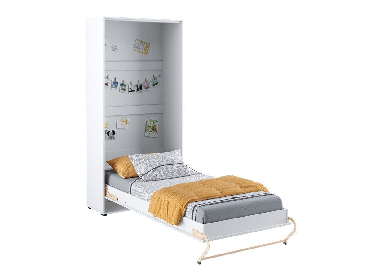 Szekrényágy CONCEPT PRO CP-03, Szín: Fehér + Fényes fehér, Alvó felület mérete: 90 x 200 cm