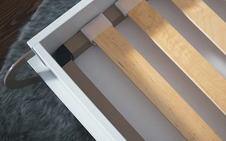 Szekrényágy CONCEPT PRO CP-02, Szín: Fehér + Fényes fehér, Alvó felület mérete: 120 x 200 cm