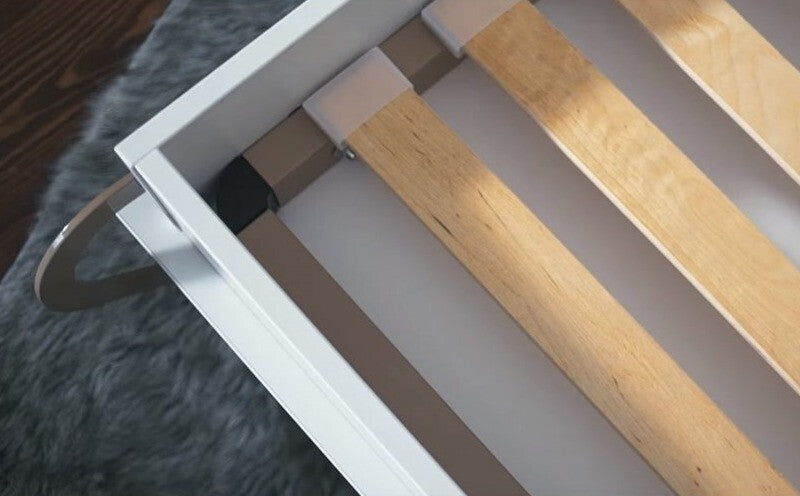 Szekrényágy CONCEPT PRO CP-01, Szín: Fehér + Fényes fehér, Alvó felület mérete: 140 x 200 cm