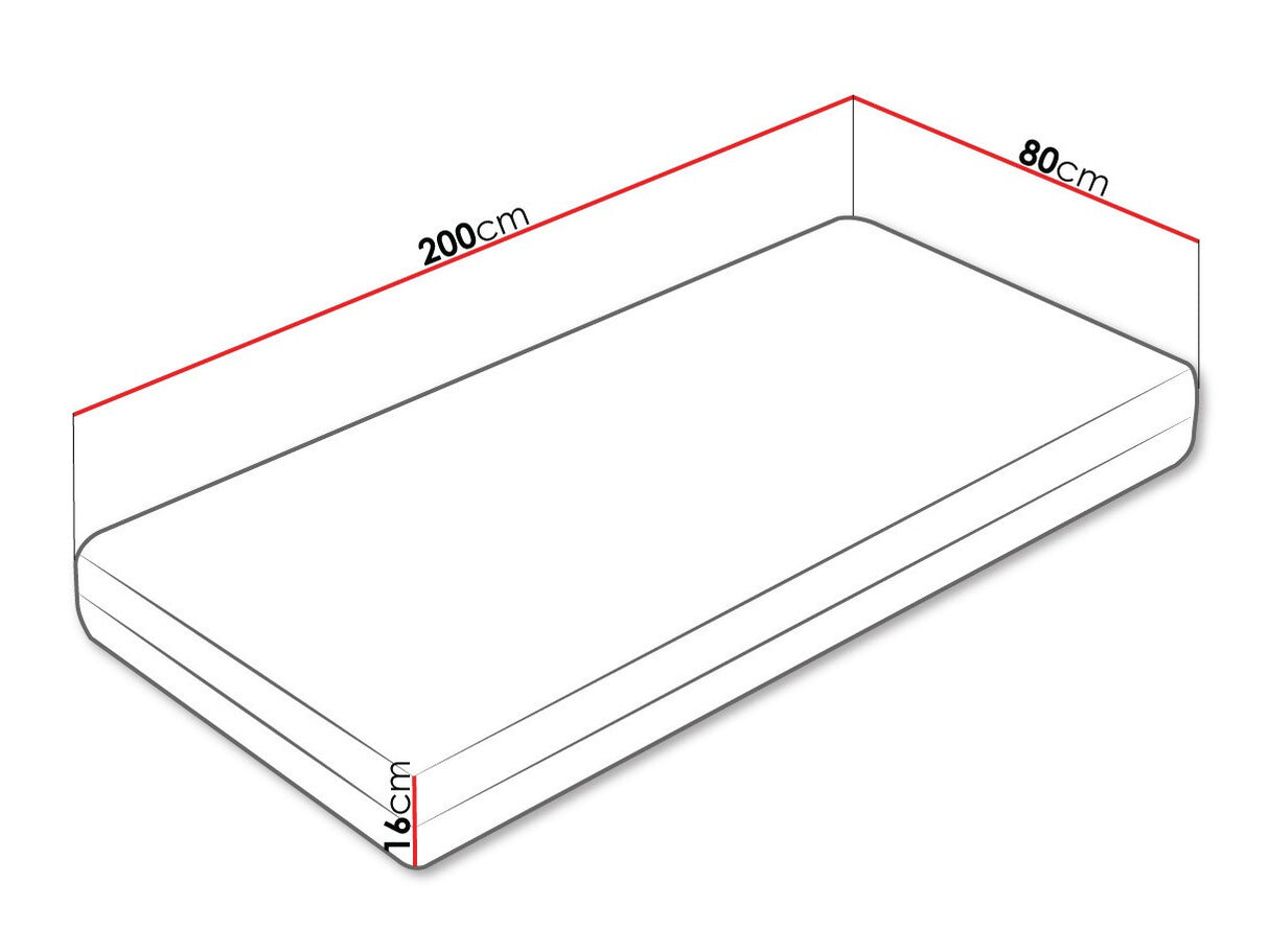 Matrac Posejdon (Thorne), Méretek: 80 x 200 cm