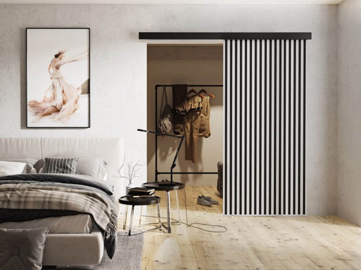 Tolóajtók Drzwi BELMO 90 + samodomykacz, Szín: Fehér + Fekete