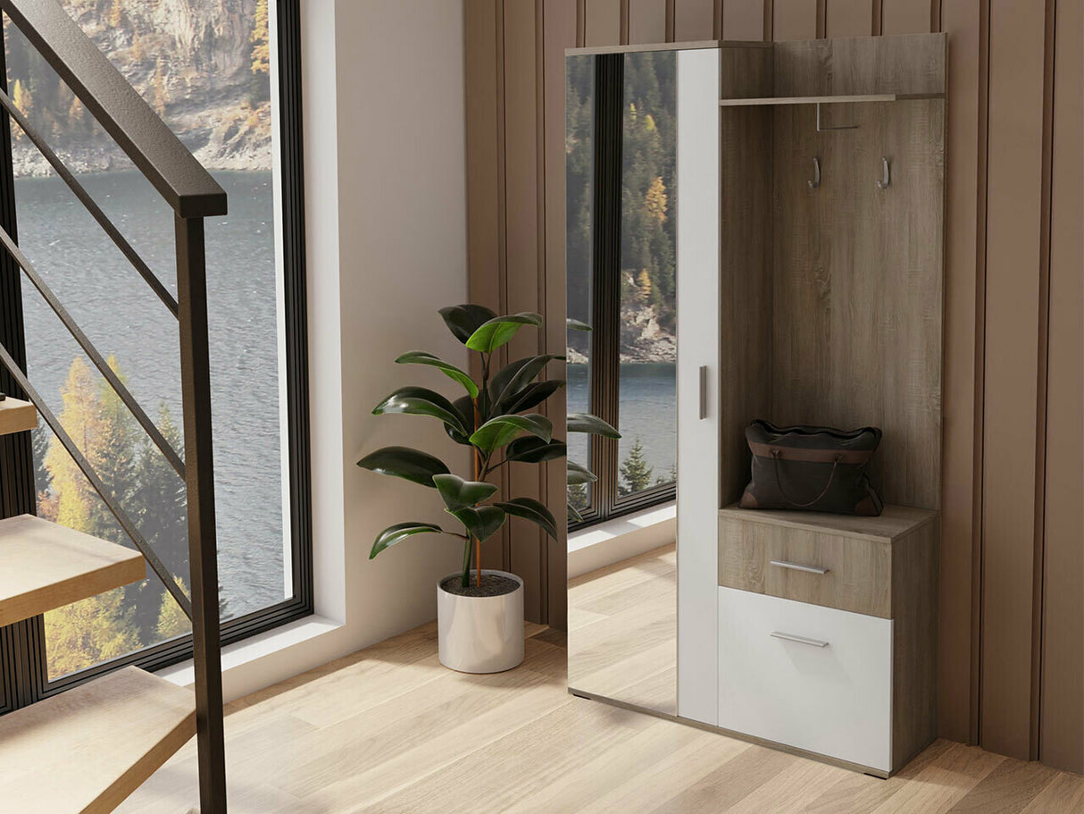 Előszoba garnitúra LUX (Osztály), Szín: Triufel + Fehér