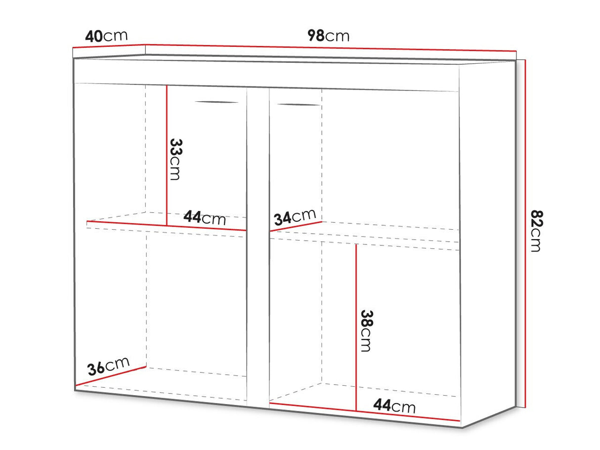 Szekrény Rumba (Rodos 2F), Szín: Fehér