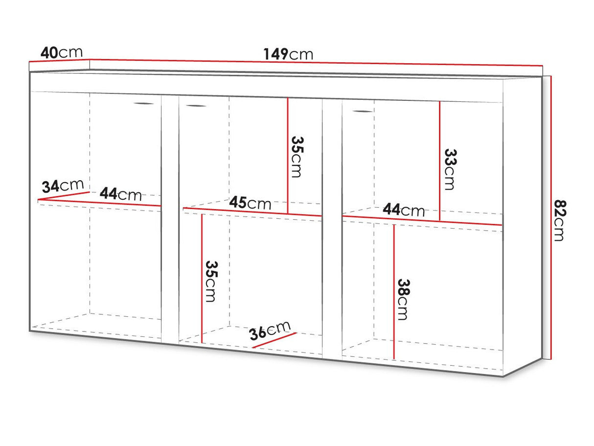 Szekrény Rumba (Rodos 3F), Szín: Lefkas tölgy