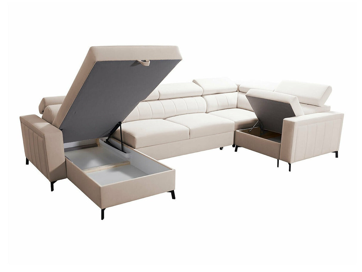 Sarokkanapé Narożnik BALTICO V MINI, Szín: Mono 242 + Botanical 36, Változatok: Jobbos