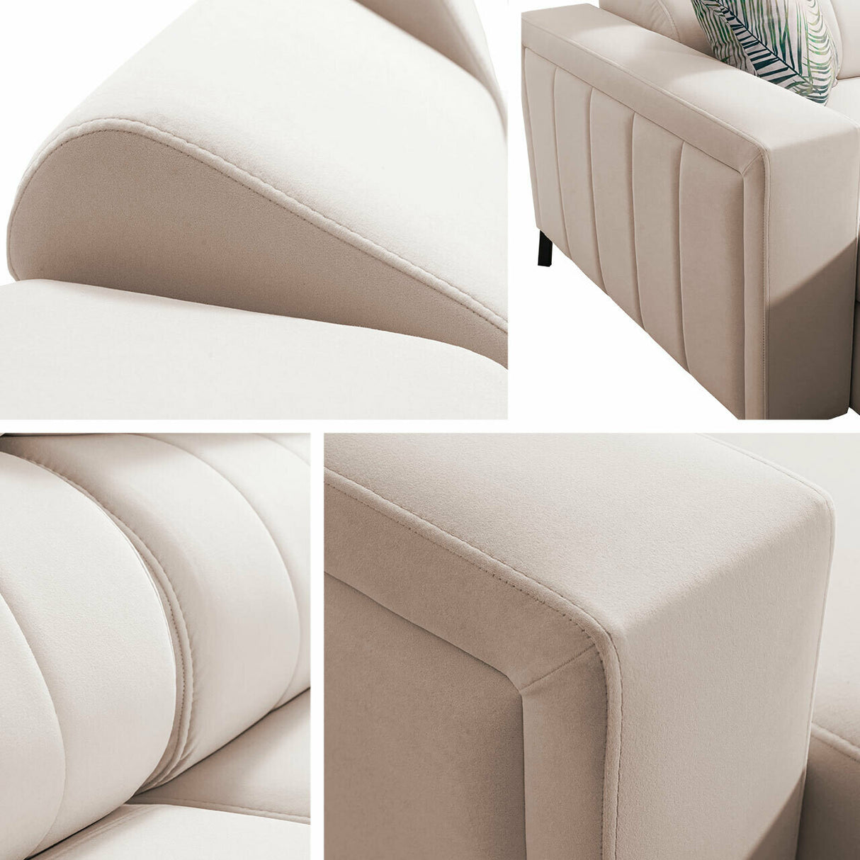 Sarokkanapé Narożnik BALTICO V MINI, Szín: Mono 235 + Botanical 36, Változatok: Jobbos