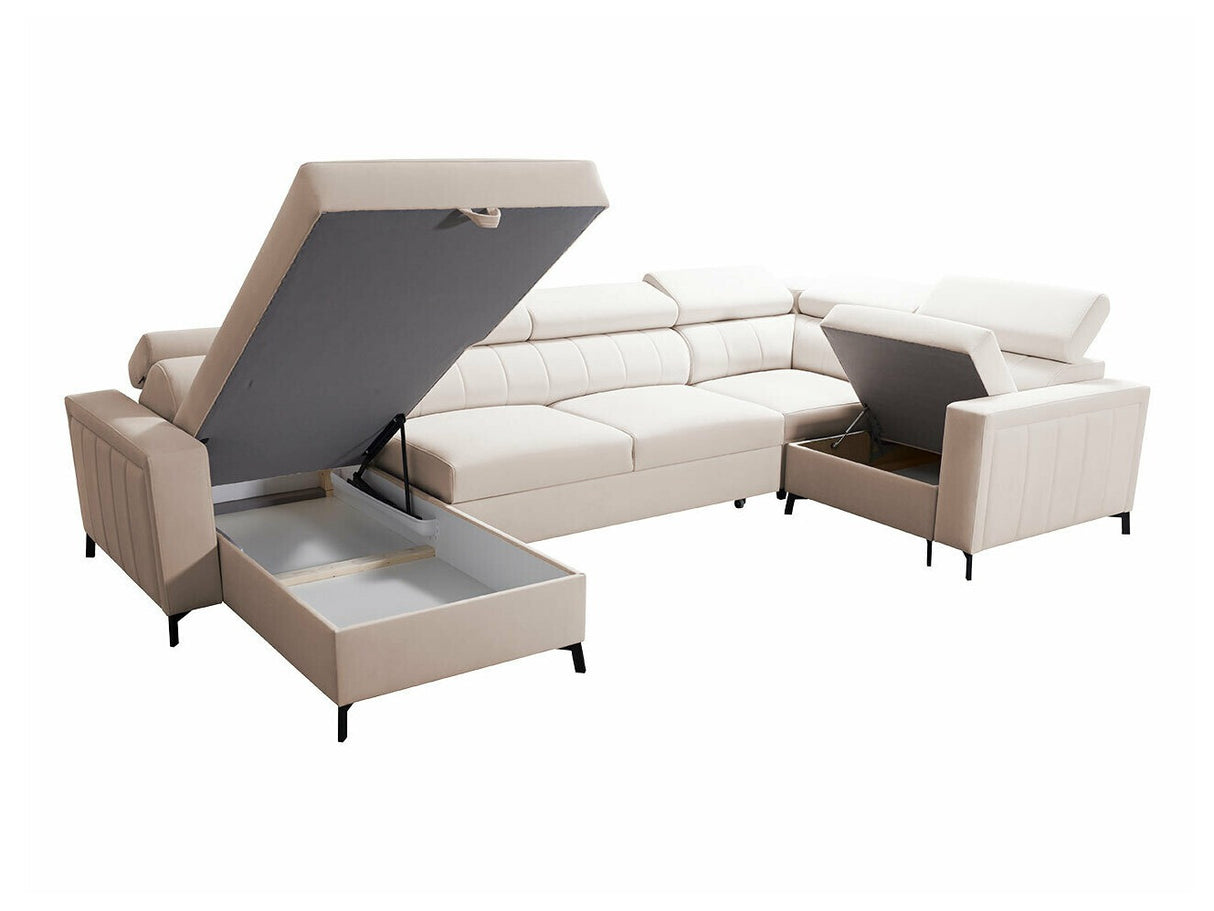 Sarokkanapé Narożnik BALTICO V MAXI, Szín: Mono 244 + Botanical 36, Változatok: Balos