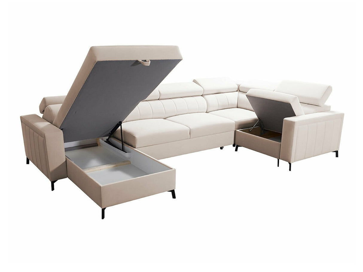 Sarokkanapé Narożnik BALTICO V MAXI, Szín: Mono 242 + Botanical 36, Változatok: Jobbos