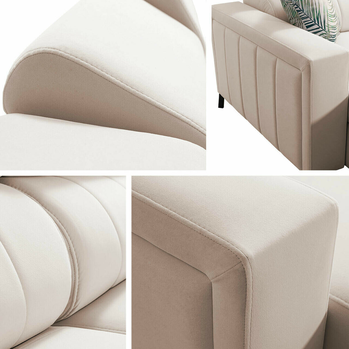 Sarokkanapé Narożnik BALTICO V MAXI, Szín: Mono 234 + Botanical 36, Változatok: Jobbos