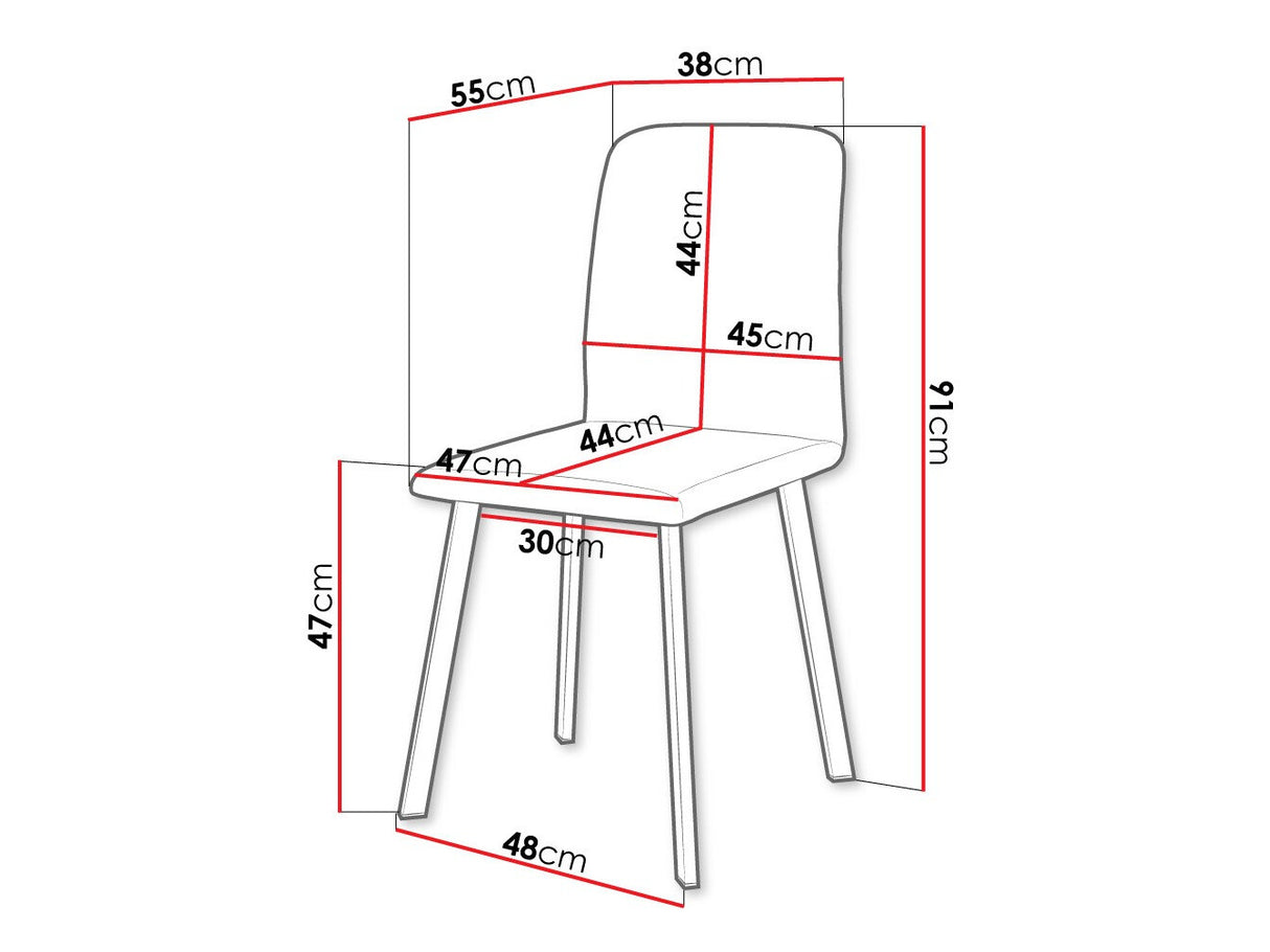Szék Krzesło LUKE, Szín: Amor Velvet 4321