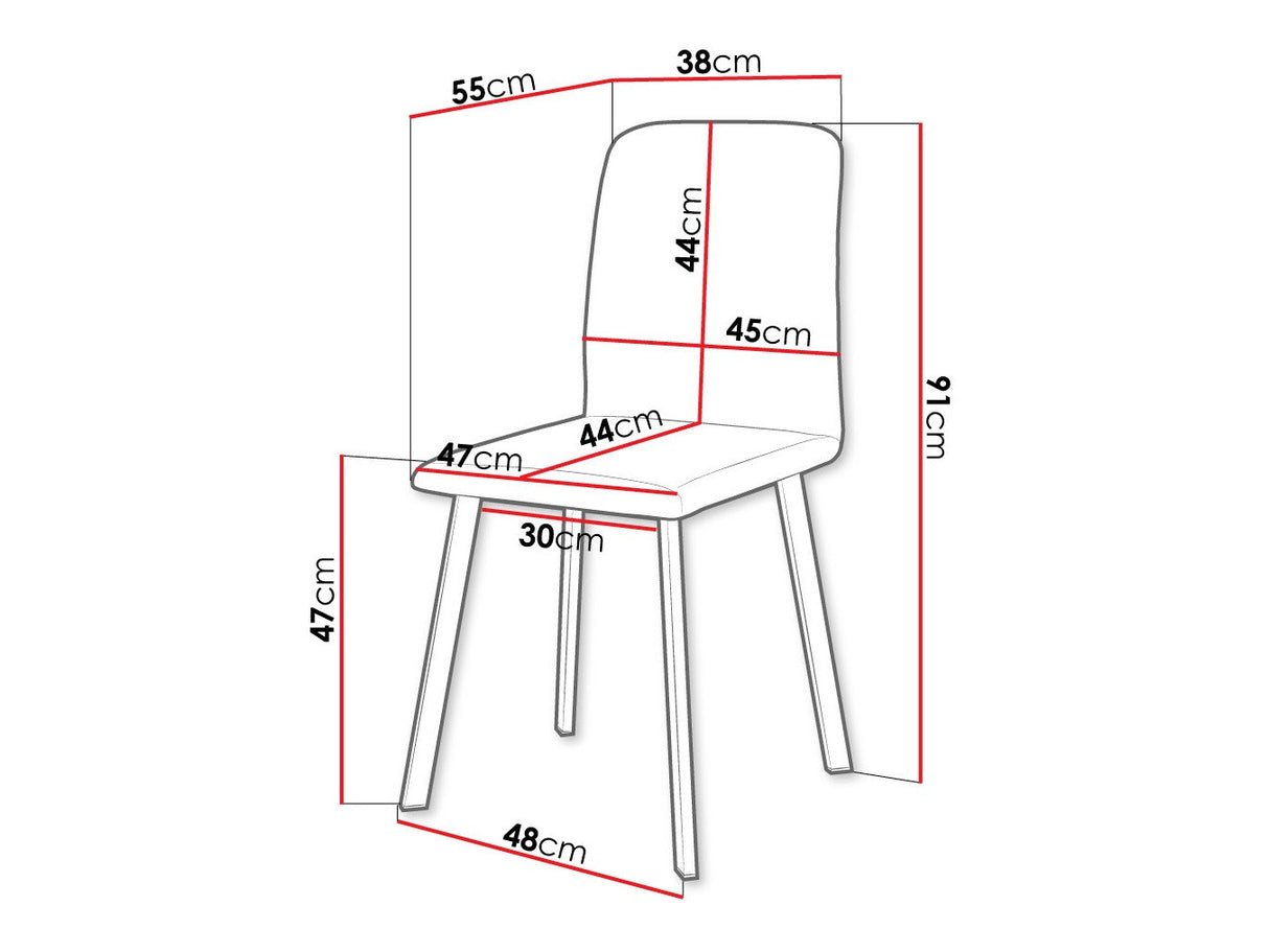 Szék Krzesło LUKE, Szín: Amor Velvet 4322