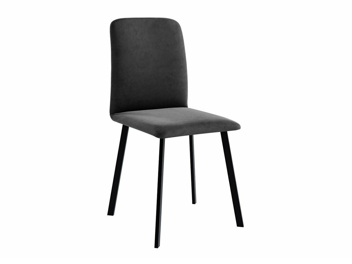 Étkezőgarnitúra Zestaw ARIEL S + 4 x LUKE, Fa színe: Fehér + Fekete, Kárpit: Amor Velvet 4321