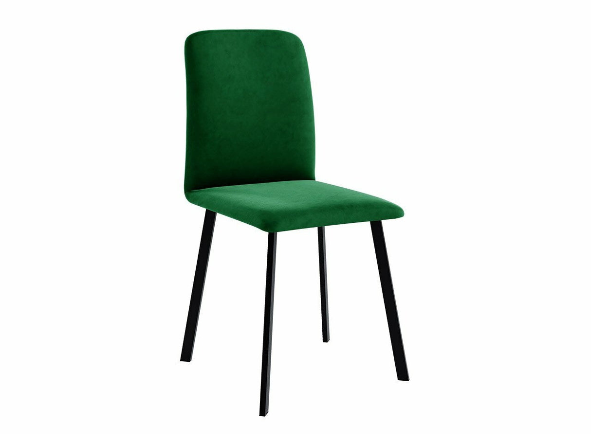 Étkezőgarnitúra Zestaw ARIEL S + 4 x LUKE, Fa színe: Fehér + Fekete, Kárpit: Amor Velvet 4311