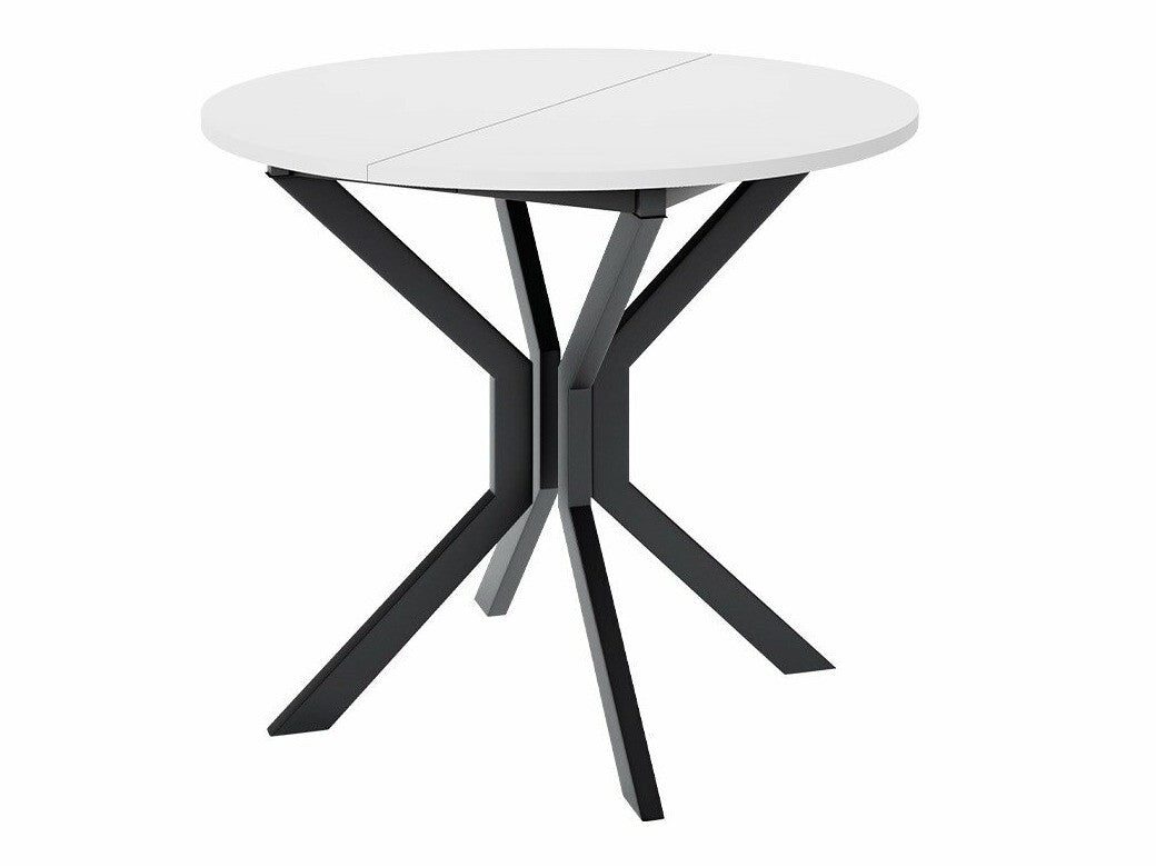 Étkezőgarnitúra Zestaw DIONE M + 4 x LUKE, Fa színe: Fehér + Fekete, Kárpit: Amor Velvet 4311