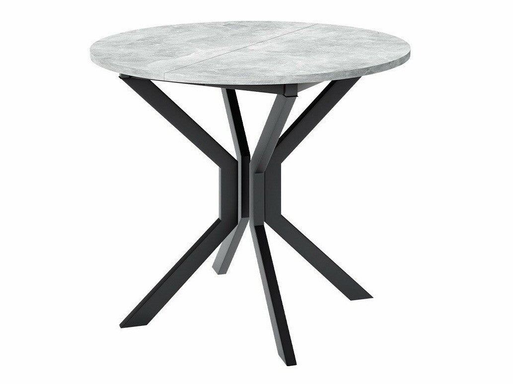 Étkezőgarnitúra Zestaw DIONE M + 4 x LUKE, Fa színe: Szürke márvány + Fekete, Kárpit: Amor Velvet 4318