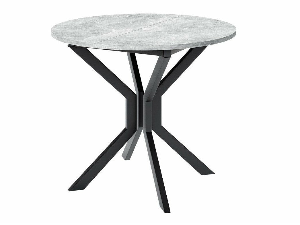 Étkezőgarnitúra Zestaw DIONE M + 4 x LUKE, Fa színe: Szürke márvány + Fekete, Kárpit: Amor Velvet 4321