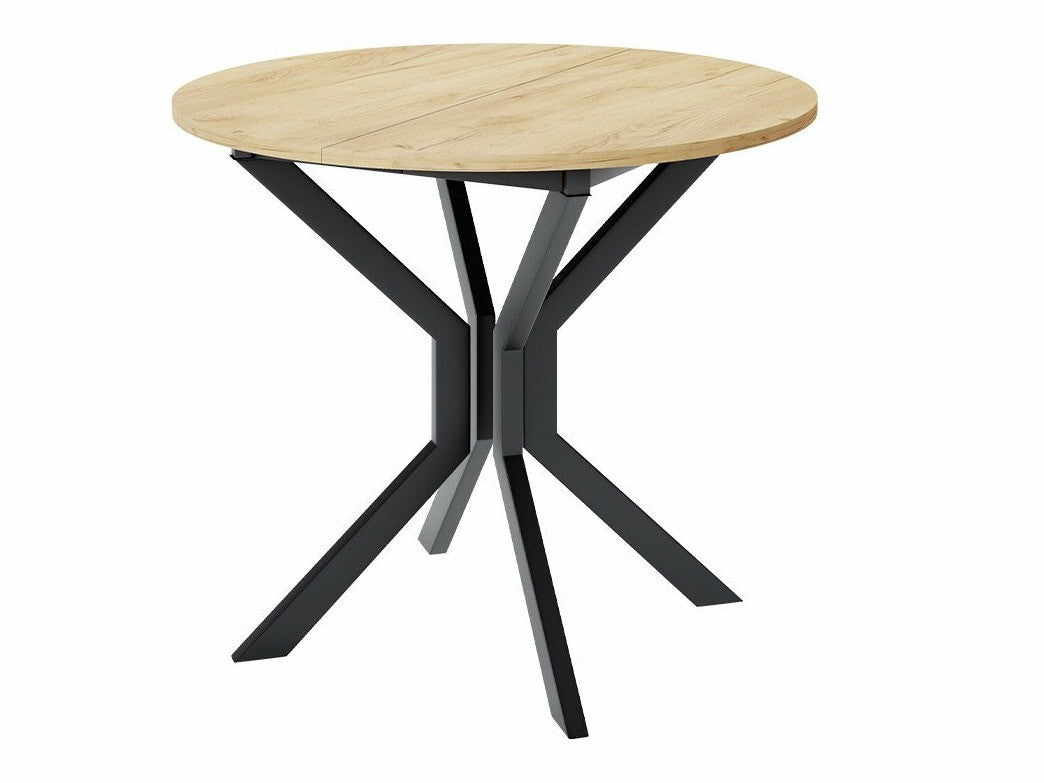 Étkezőgarnitúra Zestaw DIONE M + 4 x LUKE, Fa színe: Kézműves aranytölgy + Fekete, Kárpit: Amor Velvet 4311