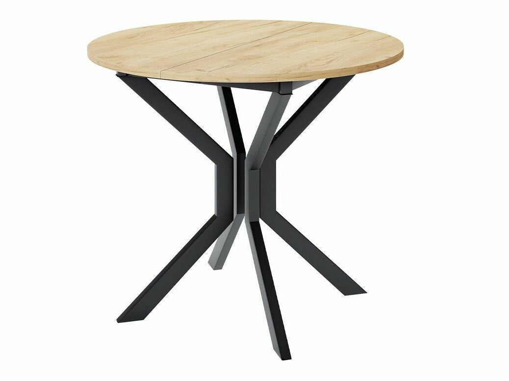 Étkezőgarnitúra Zestaw DIONE M + 4 x LUKE, Fa színe: Kézműves aranytölgy + Fekete, Kárpit: Amor Velvet 4321