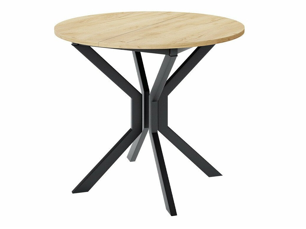 Étkezőgarnitúra Zestaw DIONE M + 4 x LUKE, Fa színe: Kézműves aranytölgy + Fekete, Kárpit: Amor Velvet 4322