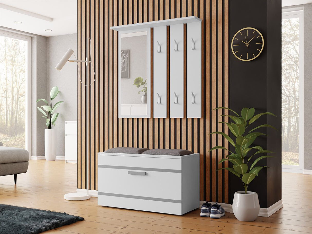 Előszoba garnitúra Opal (Therpio), Szín: Fehér