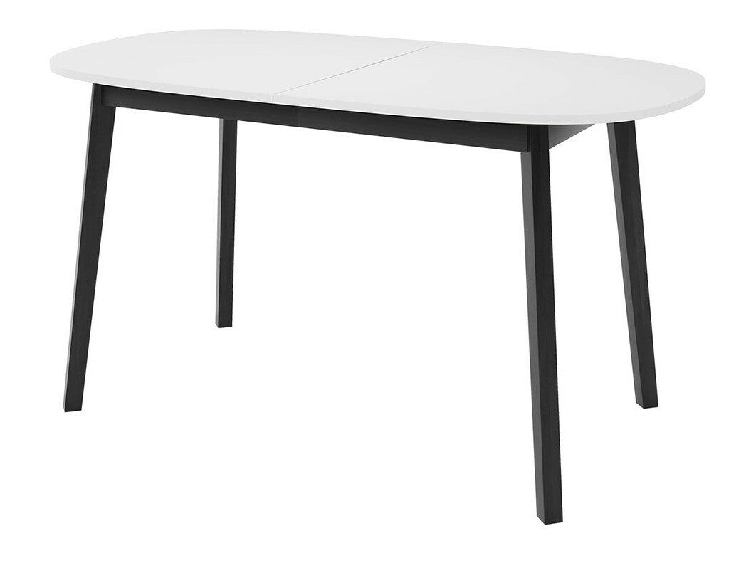 Étkezőgarnitúra Zestaw KLEBO S + 6 x LUKE, Fa színe: Fehér + Fekete, Kárpit: Amor Velvet 4318