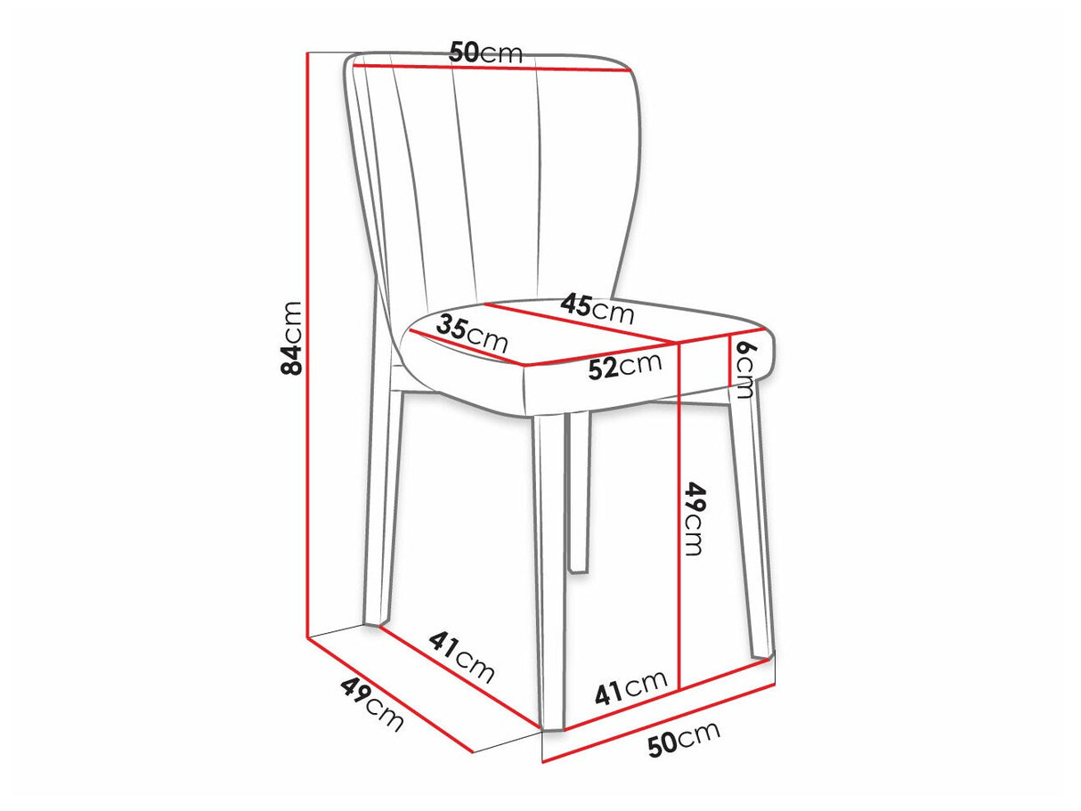 Szék S106 (ST106), Szín: Fekete + Magic Velvet 2217