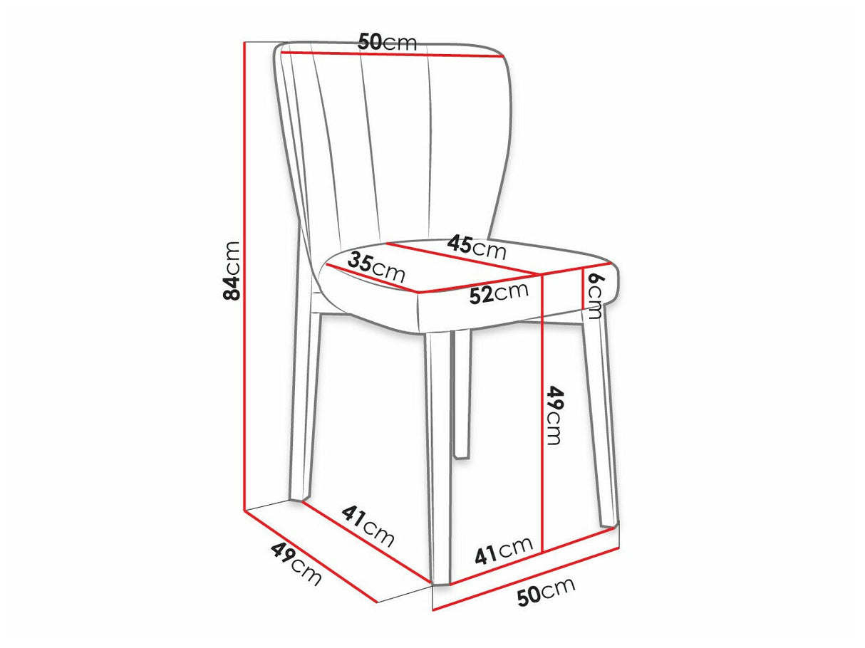 Szék S106 (ST106), Szín: Fekete + Magic Velvet 2219
