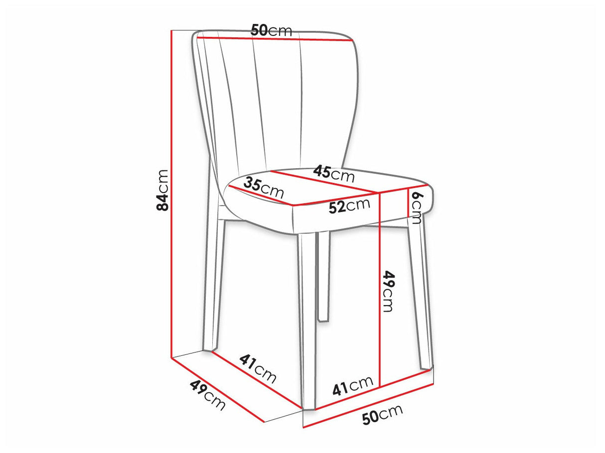 Szék S106 (ST106), Szín: Fekete + Magic Velvet 2225