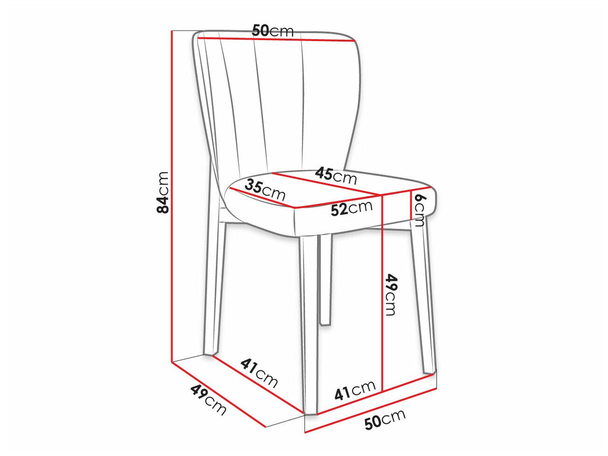 Szék S106 (ST106), Szín: Fekete + Magic Velvet 2250
