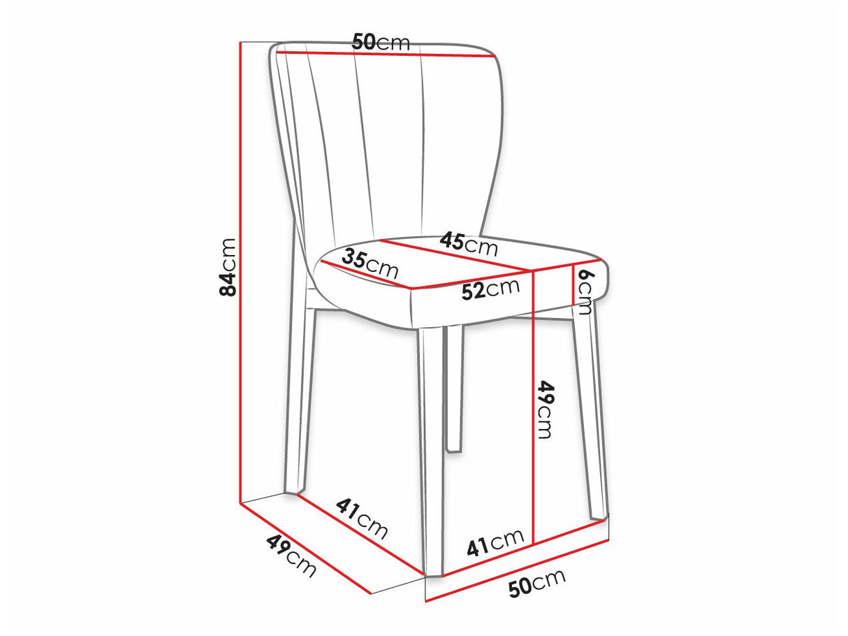 Szék S106 (ST106), Szín: Fekete + Magic Velvet 2258